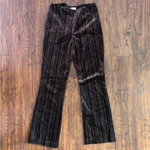 Lord & Taylor Multicolor Striped Velvet Pants